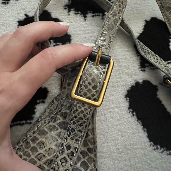 Elliott Lucca | Leather Snakeskin Tote Bag - Picture 10 of 15